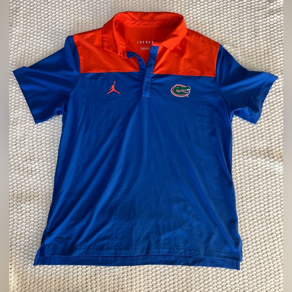 Men's Jordan Brand Royal/Orange Florida Gators 2021 Coaches Performance Polo